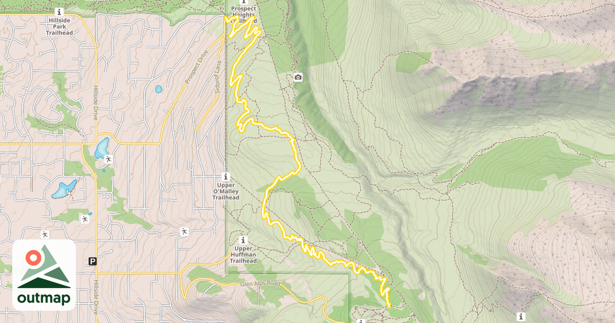 Map of Hemlock Burn Trail