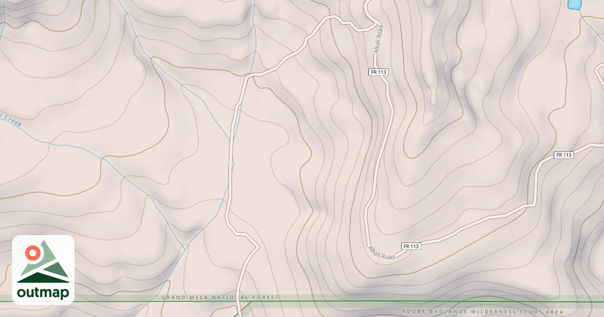 Map of ALKALI SPUR 1A