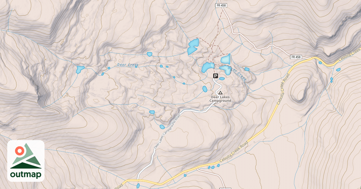 Map of DEER LAKES SNOWMOBILE
