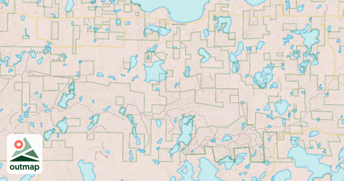 Map of Chippewa "C" Gia Snomobile Tra