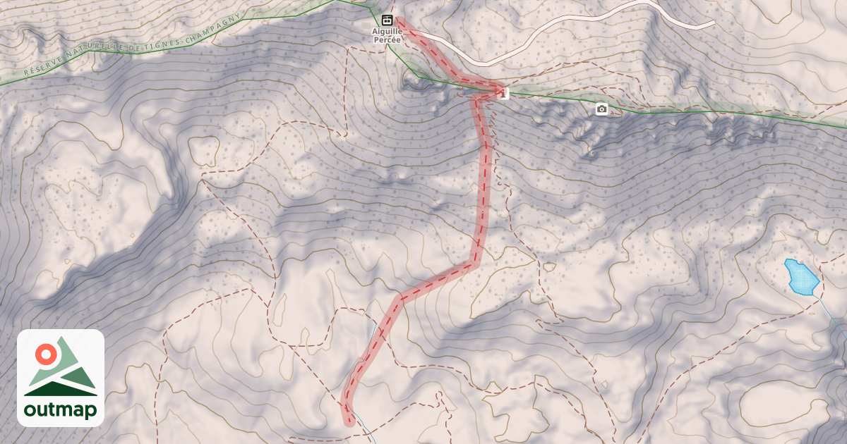 Map of Aiguille Percée
