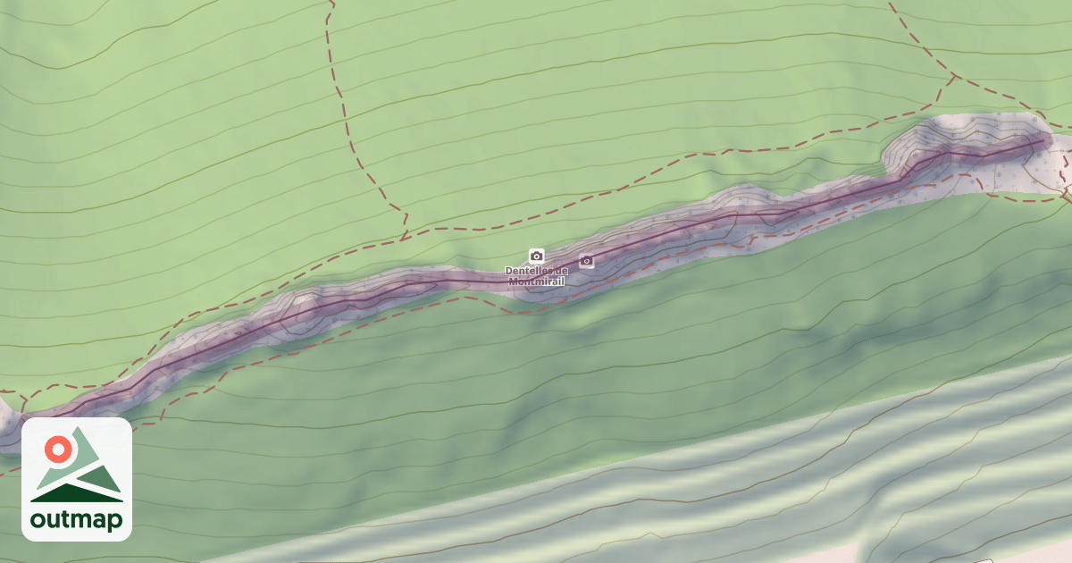 Map of Dentelles Sarrasines