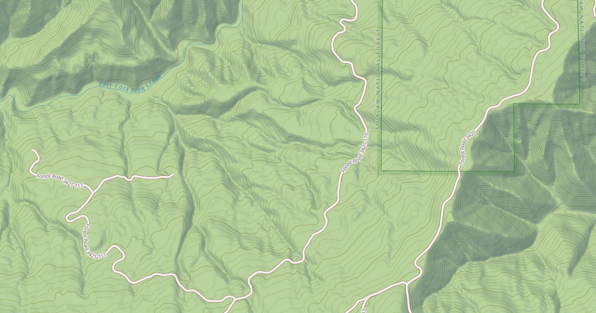 Map preview of USFS Motor Vehicle Use Map Roads {7A387CFF-28C2-432D-AD85-912272BC96E5}