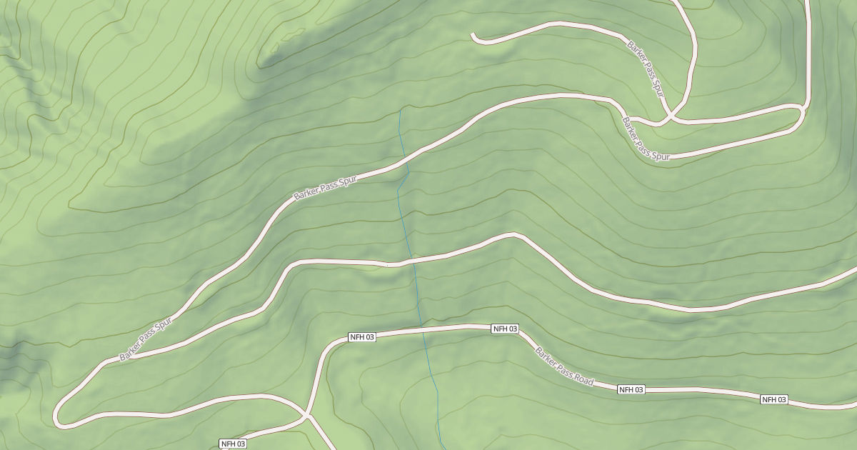 Map preview of BARKER PASS SPUR