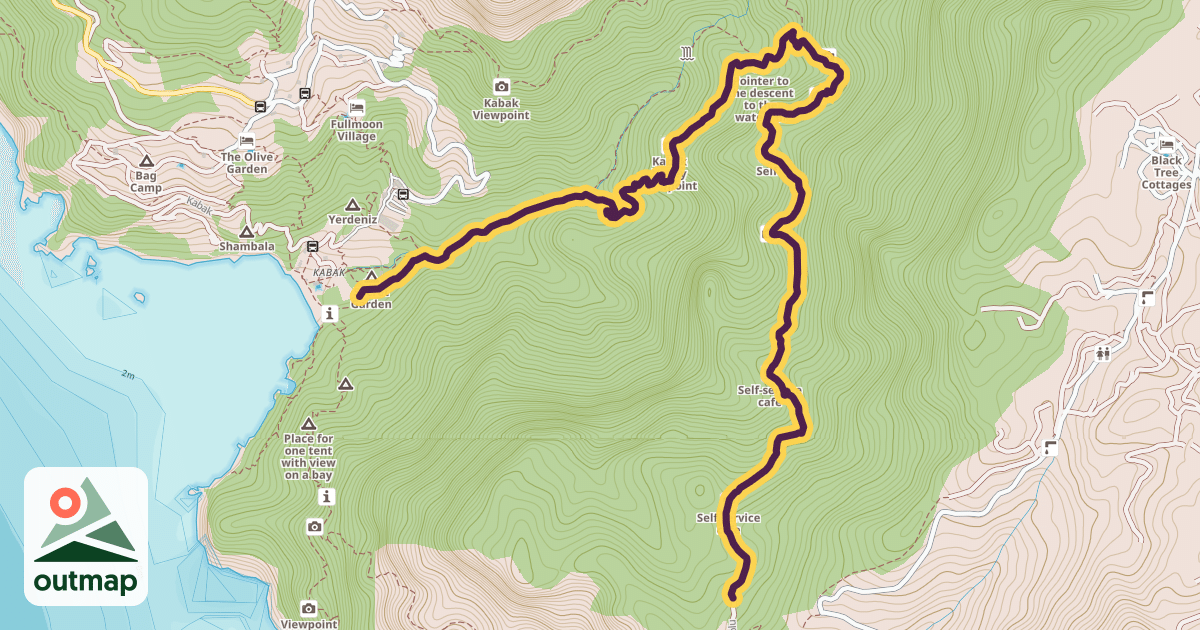 Map of historic partly-built trail