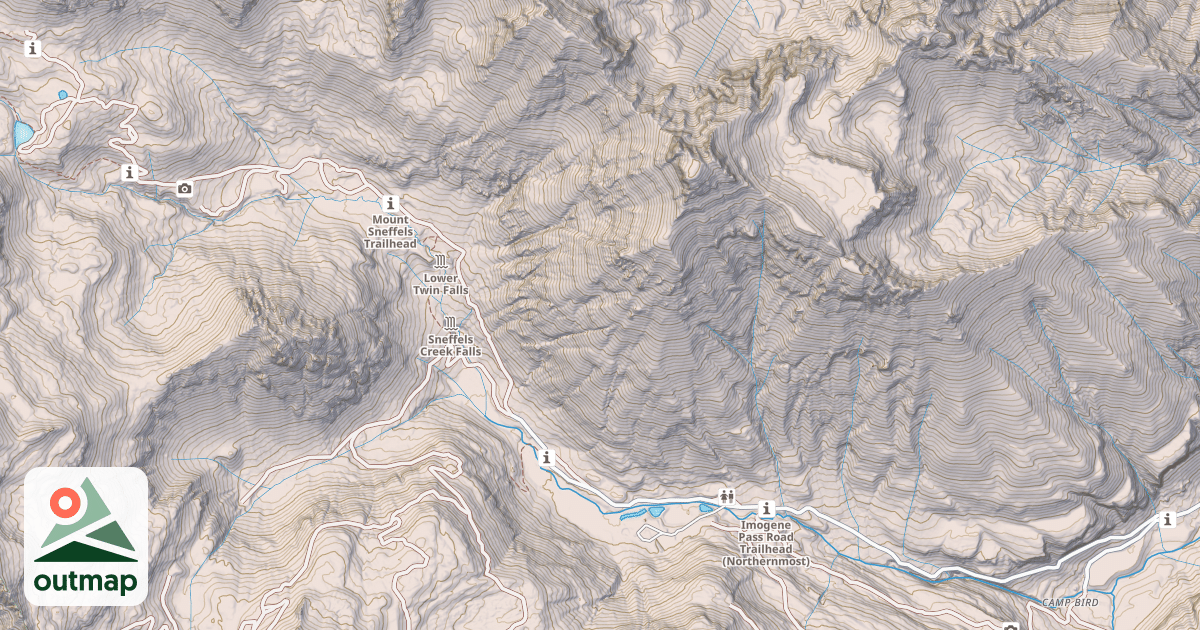 Map of YANKEE BOY BASIN