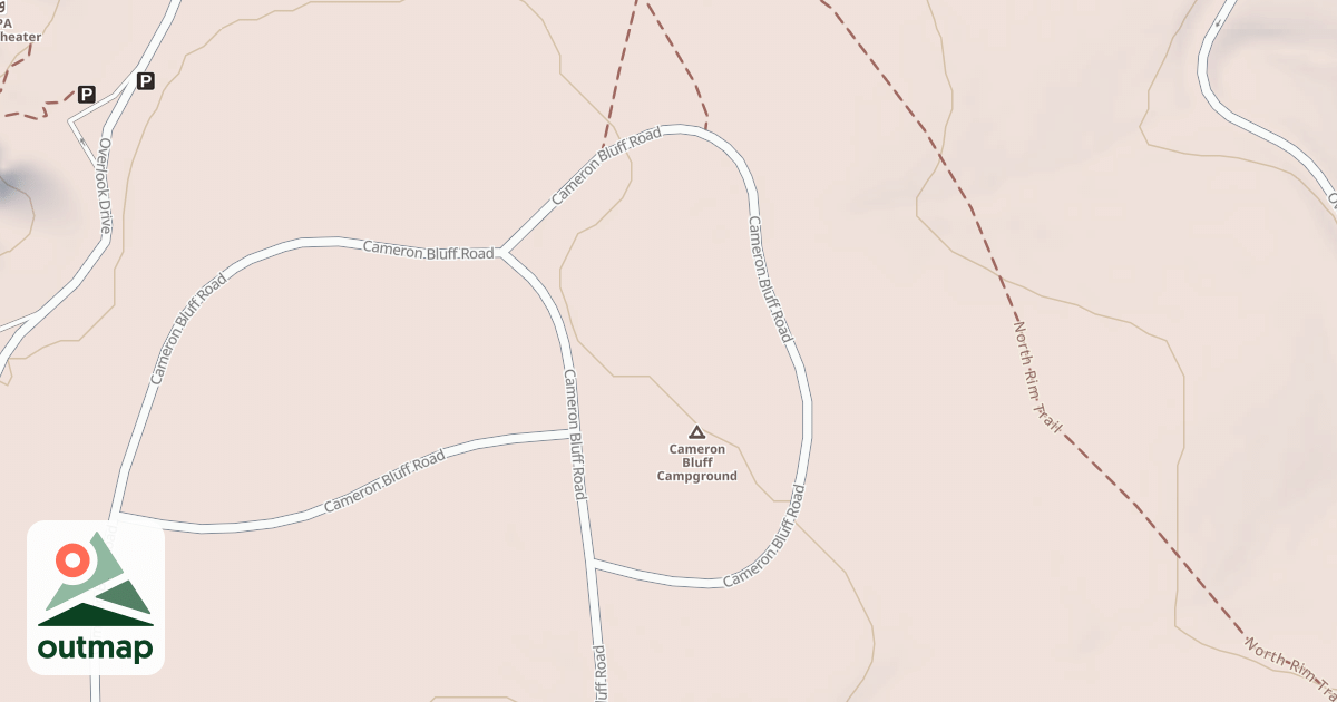 Map of CAMERON BLUFF CAMPGROUND LOOP