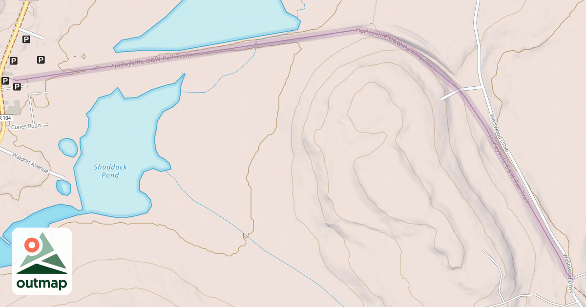 Map of Hurleyville O&W Rail Trail