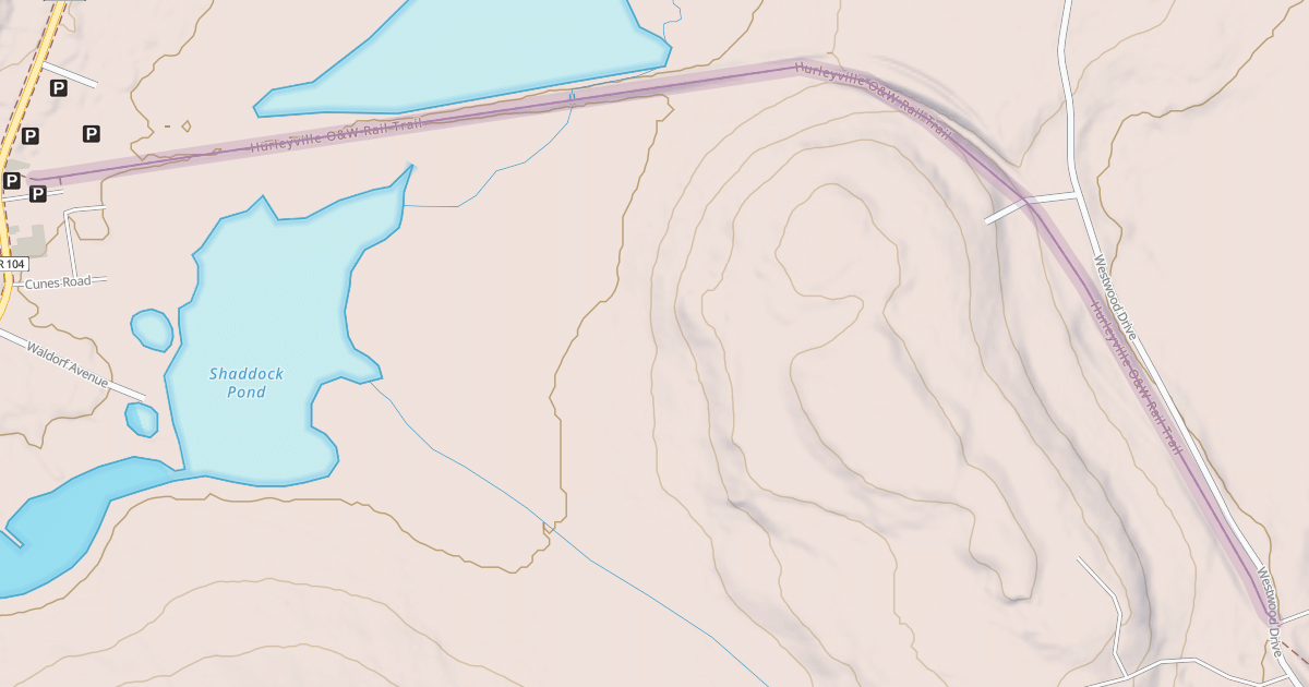 Map preview of Hurleyville O&W Rail Trail