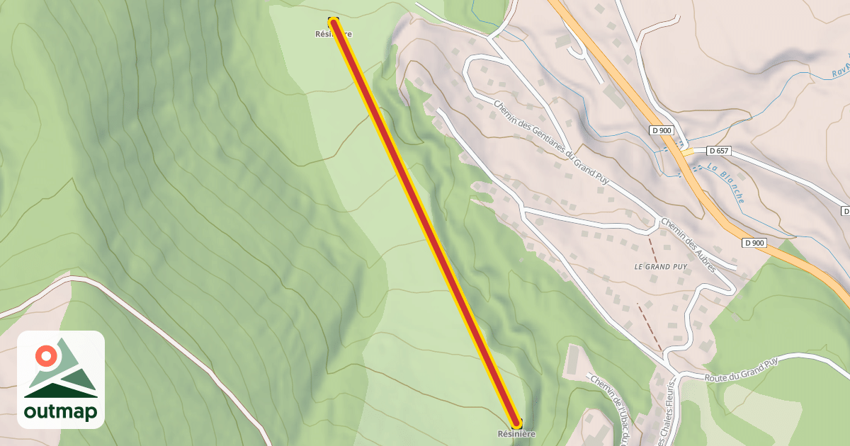 Map of Résinière
