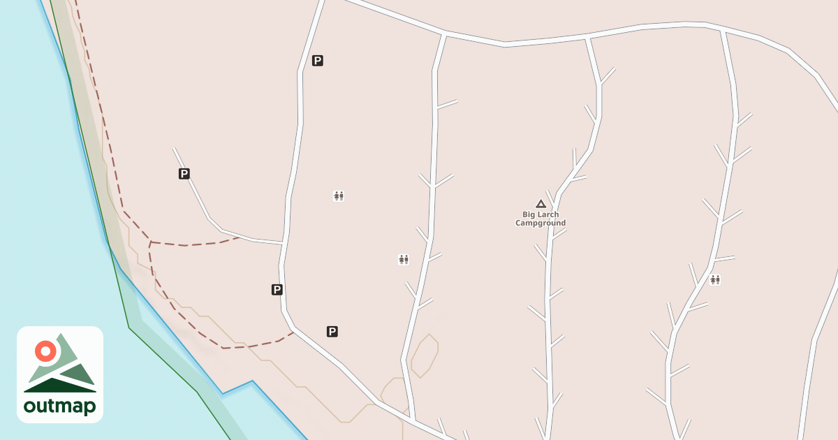 Map of BIG LARCH CAMP LOOP A