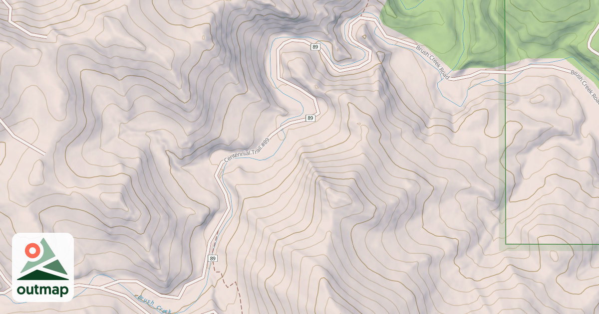 Map of BRUSH CREEK (SEGMENT 2)