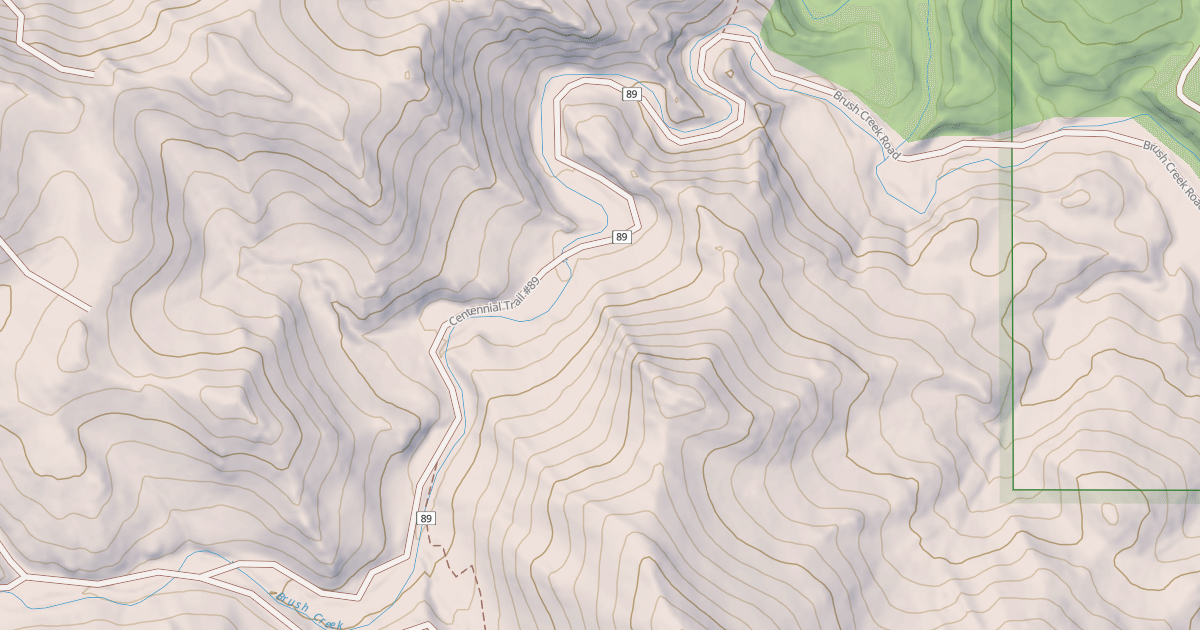Map preview of BRUSH CREEK (SEGMENT 2)