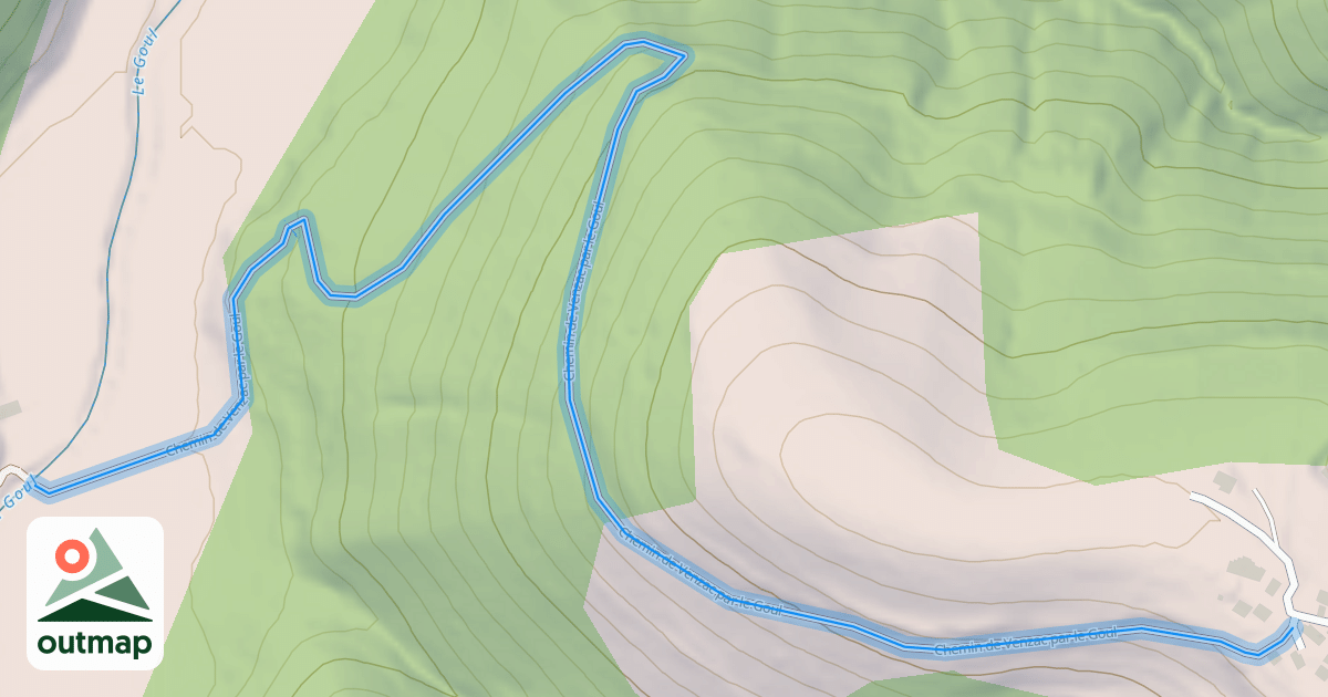 Map of Chemin de Venzac par le Goul
