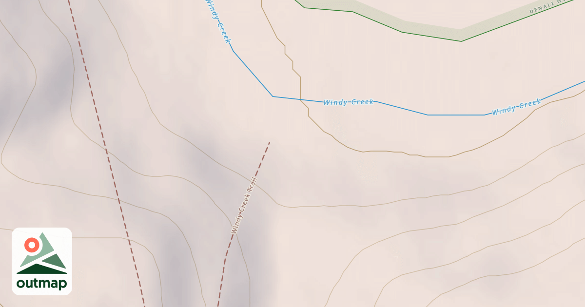 Map of Windy Creek Subsistence Ohv Trail