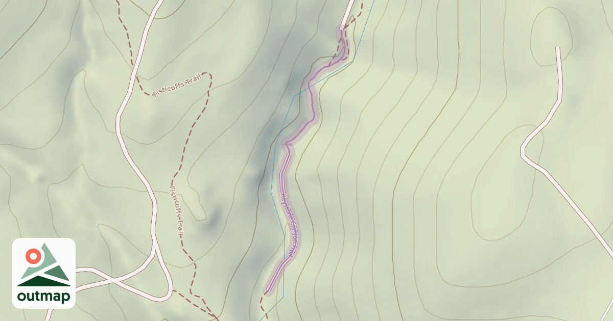Map of Keystone Canyon Trail