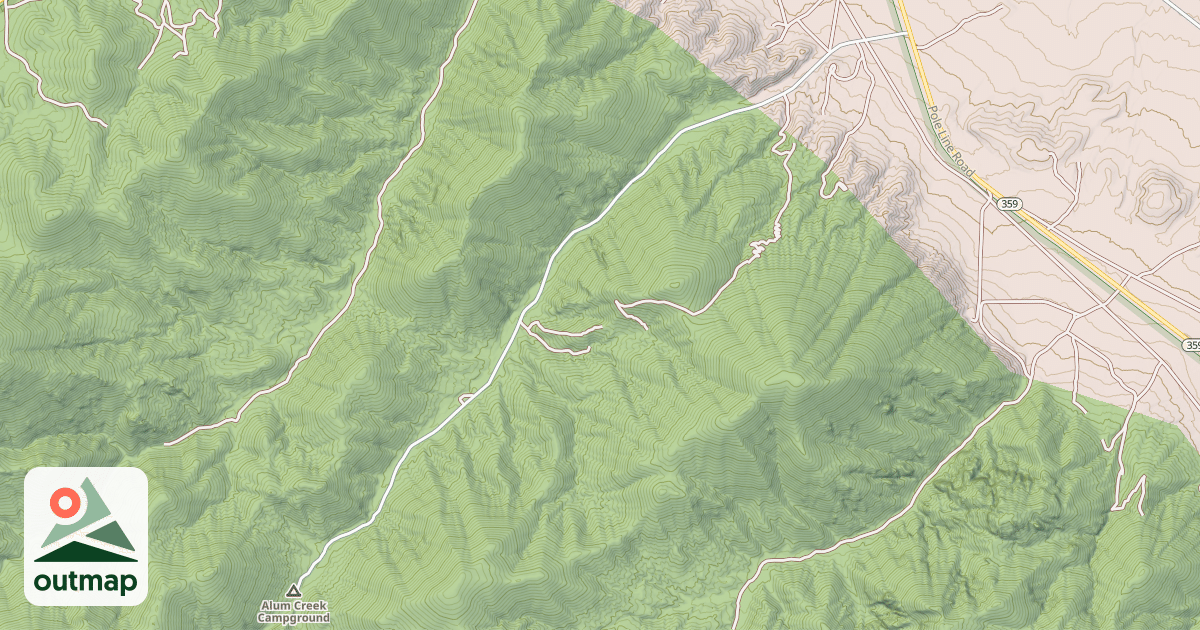 Map of ALUM CREEK  ROAD