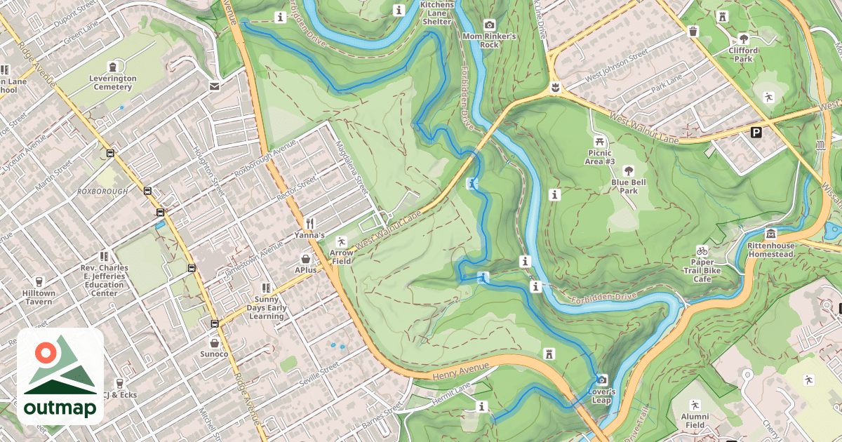 Map of Yellow Trail