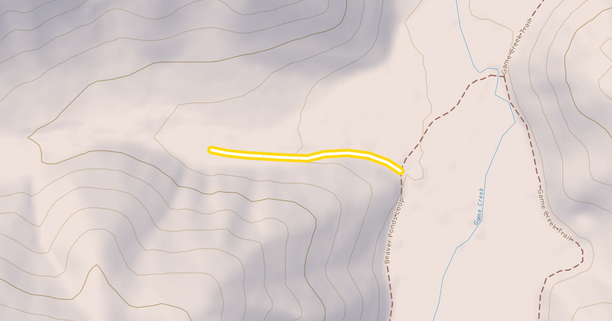 Map preview of Game Creek Trail