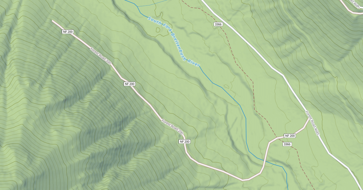 Map preview of USFS National Forest System Roads {F68011CD-80EF-4199-8565-BCB7E6C9C11E}