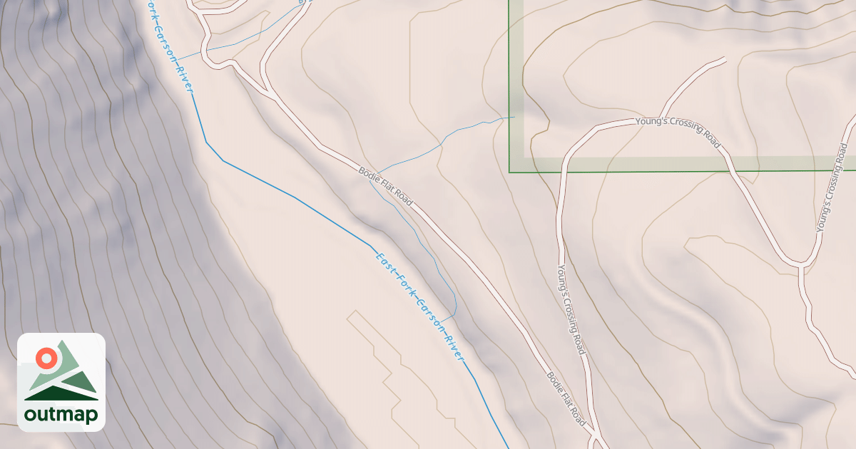 Map of BODIE FLAT ROAD