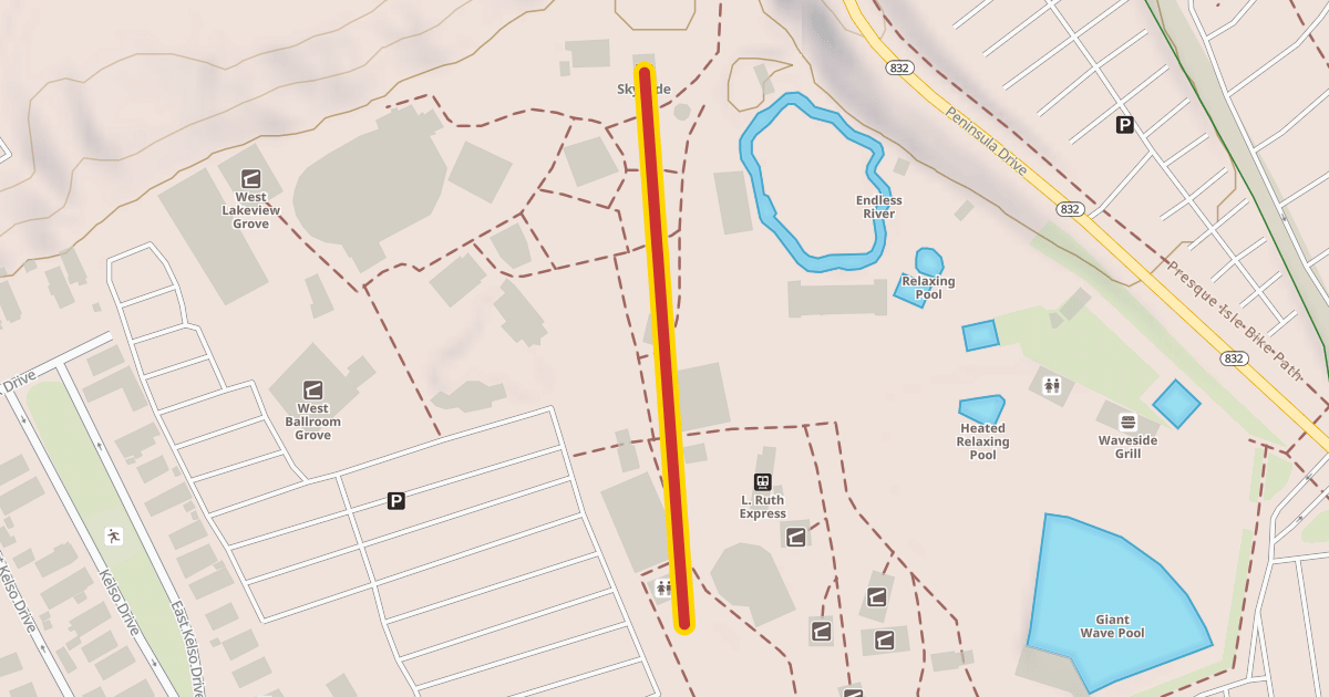 Map preview of Sky Ride Cable