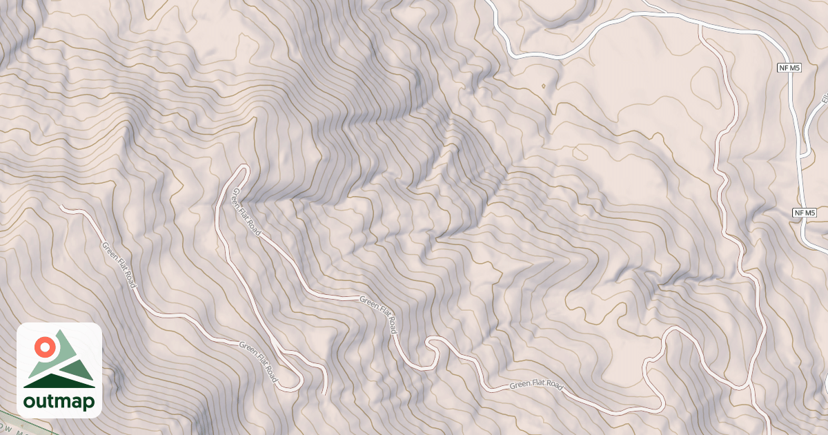 Map of GREEN FLAT