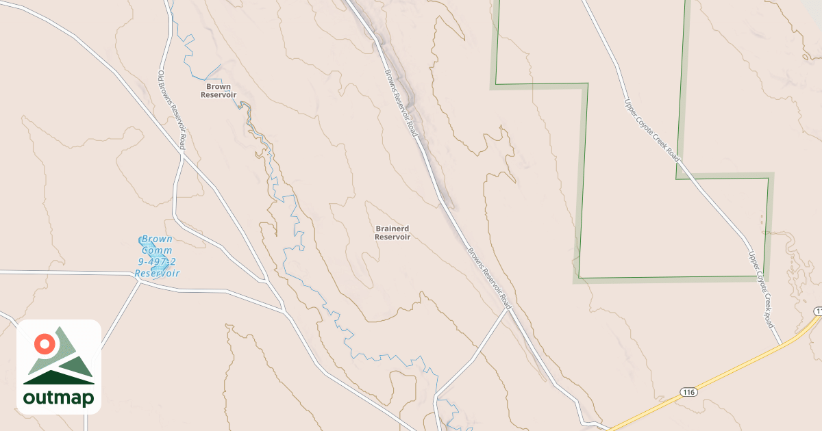 Map of BROWNS RESERVOIR