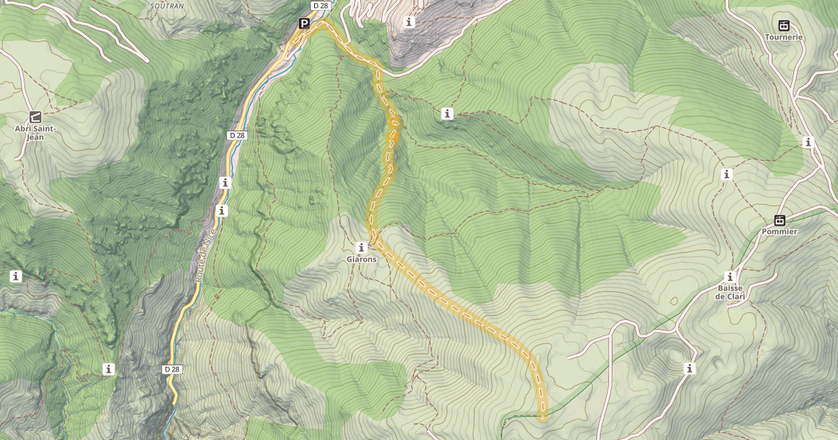 Map preview of Tête de Giarons — Pré de Chaudi