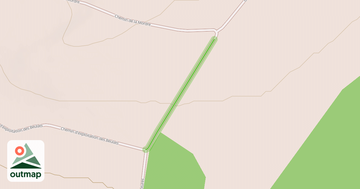 Map of Chemin d'exploitation des Fourches aux Rotures