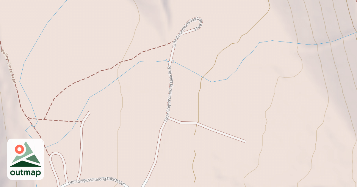 Map of LITTLE GREYS/WATERDOG LAKE