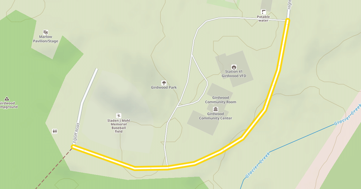 Map preview of Egloff Road