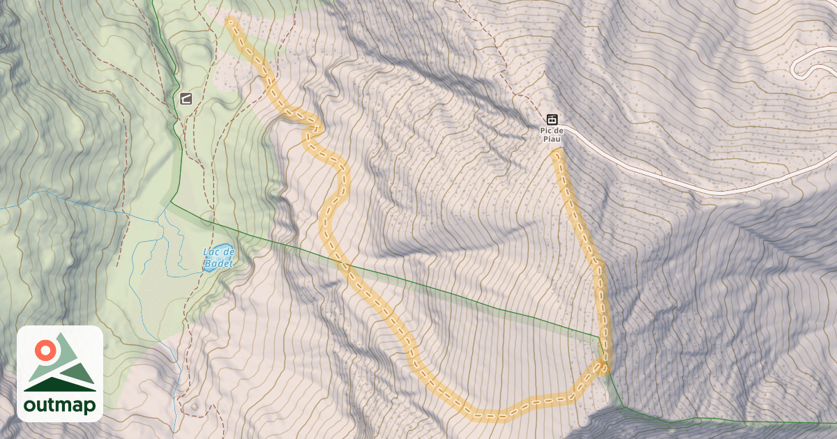Map of Envers W clasique du Pic de Piau
