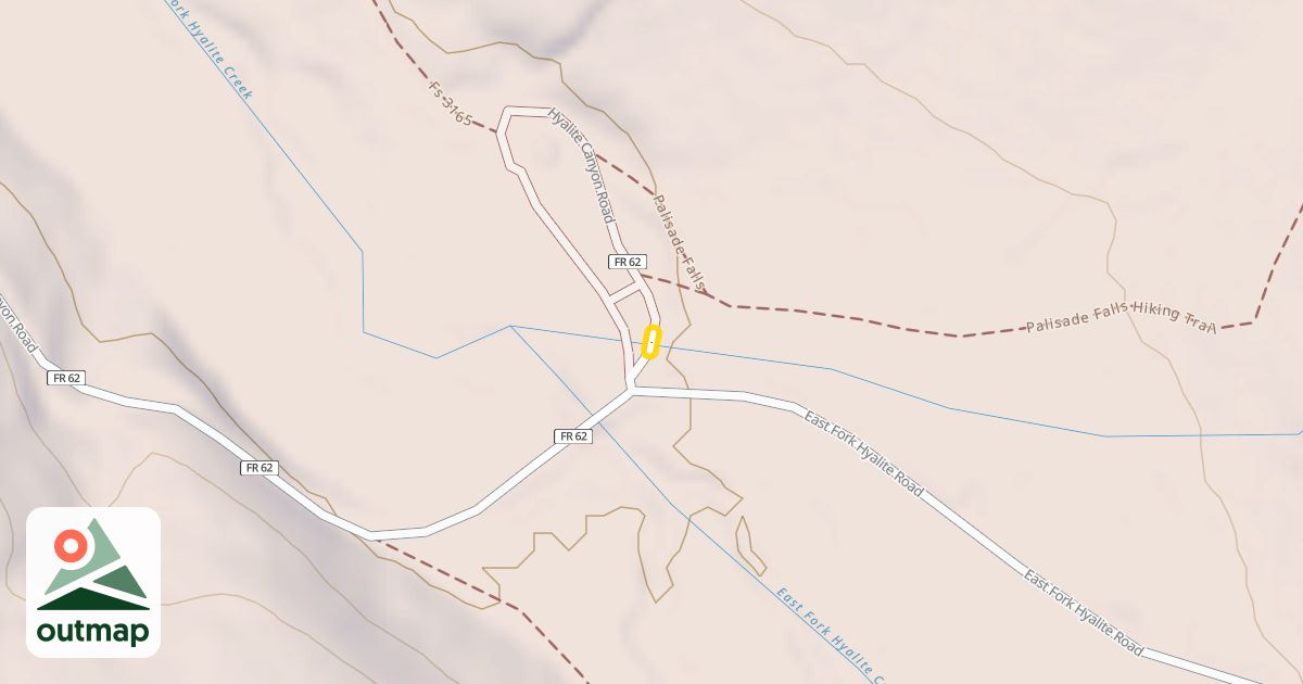 Map of Hyalite Canyon Road