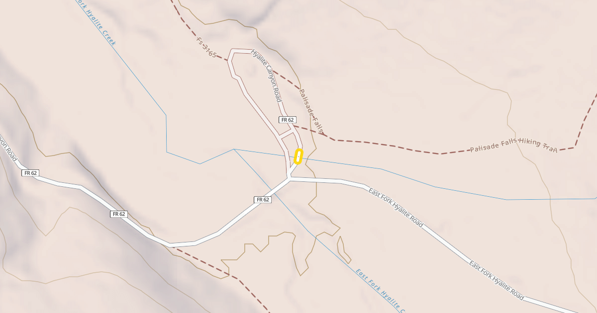 Map preview of Hyalite Canyon Road