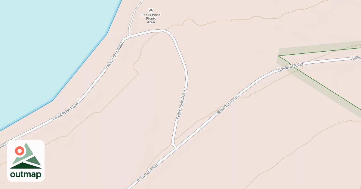 Map of Edgemere-Pecks Pond - Snowmobile Trails