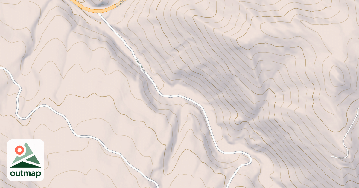 Map of TIE CANYON