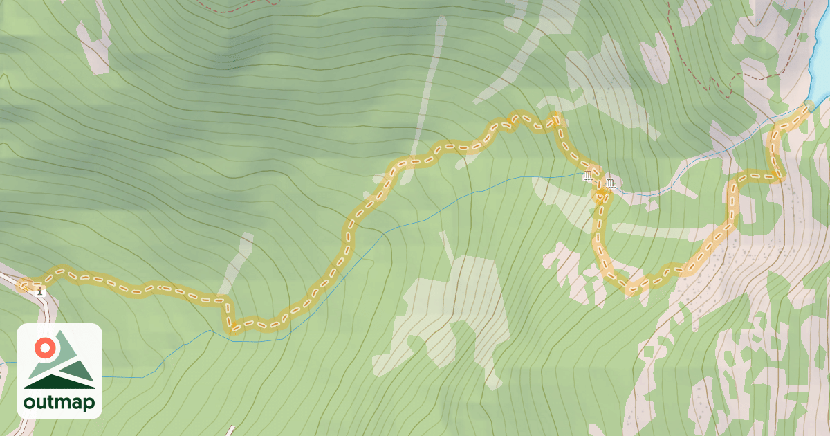 Map of Hanging Lake winter trail
