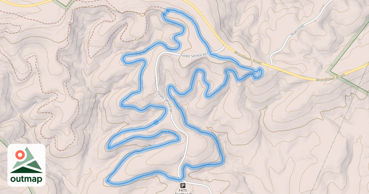 Map of Big Rock