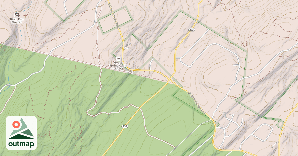 Map of Michaux State Forest – Snowmobile Trail System (Northern)