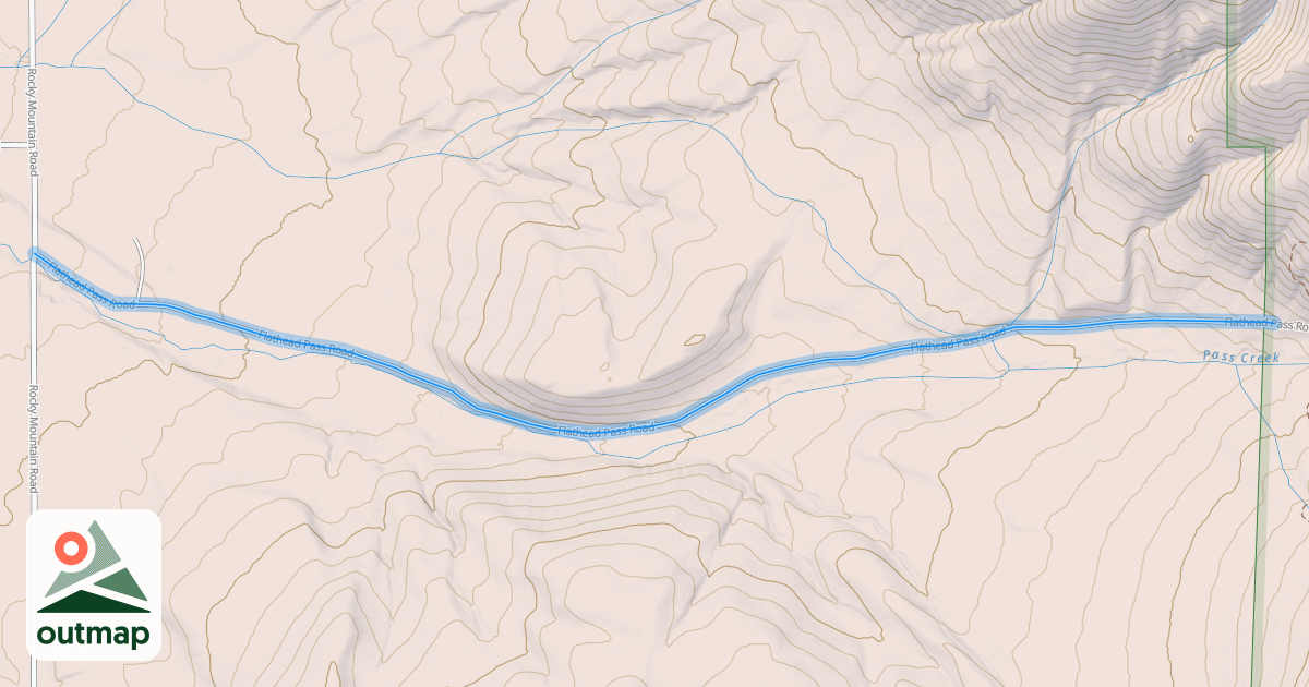 Map of Flathead Pass Road