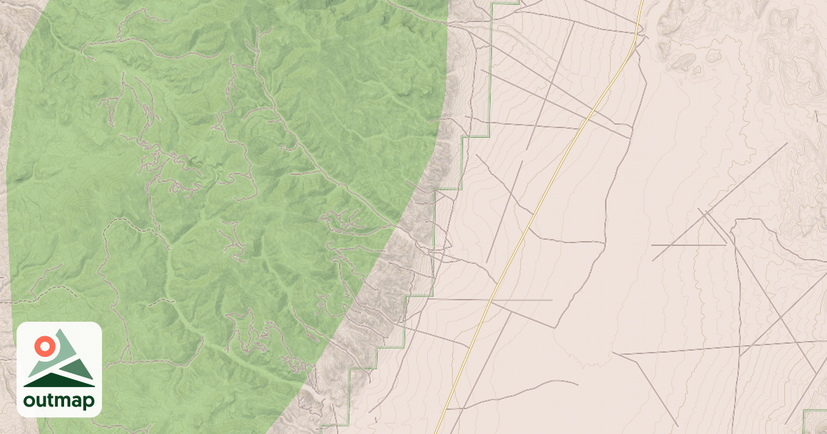 Map of NORTHUMBERLAND-MILL CANYON