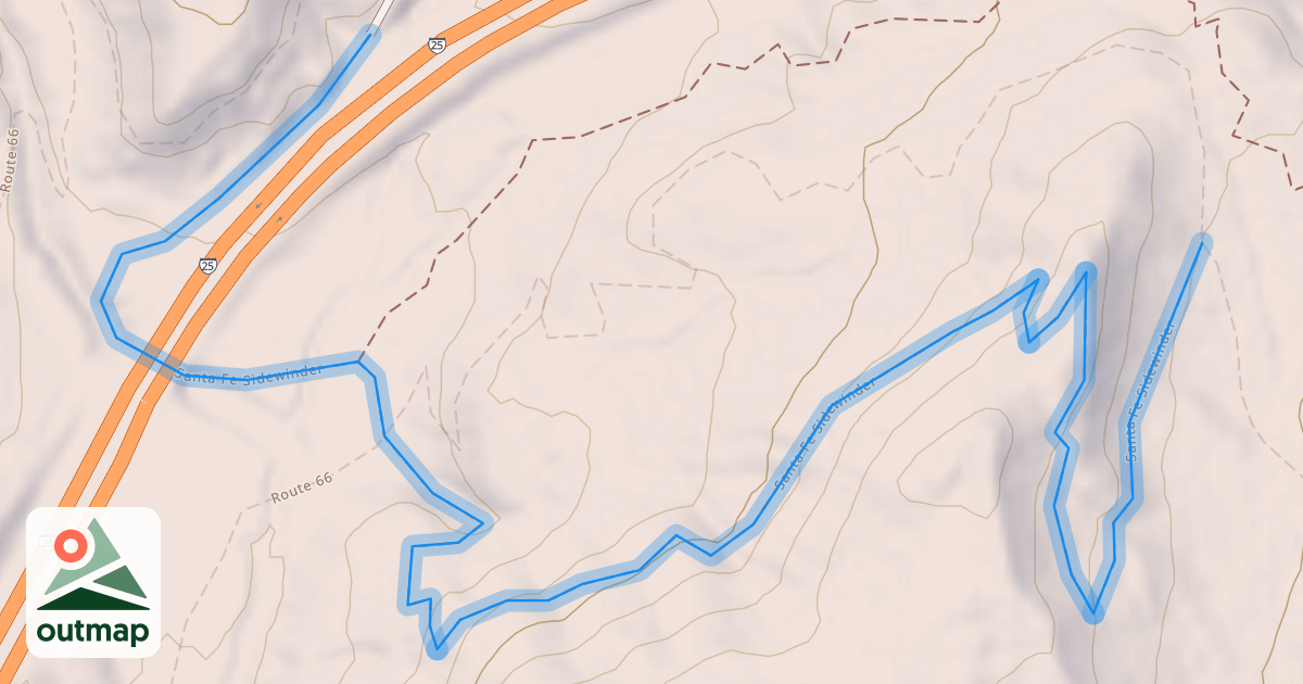 Map of Santa Fe Sidewinder