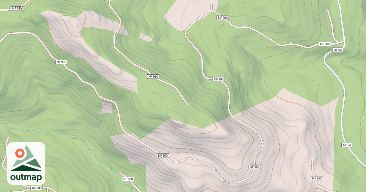 Map of Needle Creek Ohv