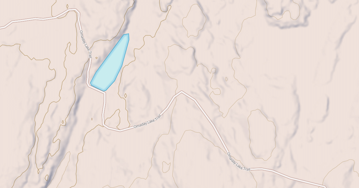 Map preview of Omaday Lake