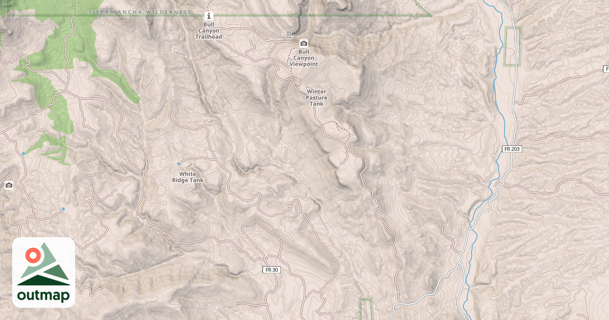 Map of BULL CANYON
