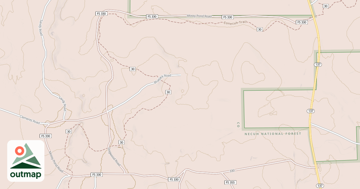 Map of MOSSY POND