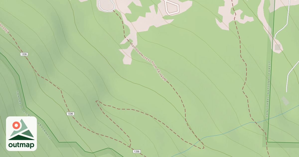 Map of RAINBOW ACCESS FROM 140.B