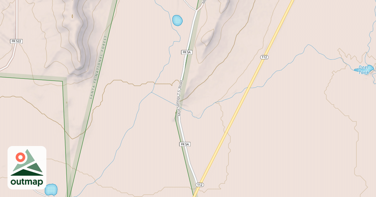 Map of MUD SPRINGS T.S.