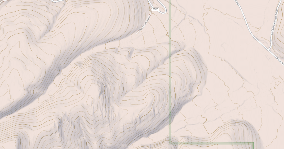 Map preview of FIRE CREEK